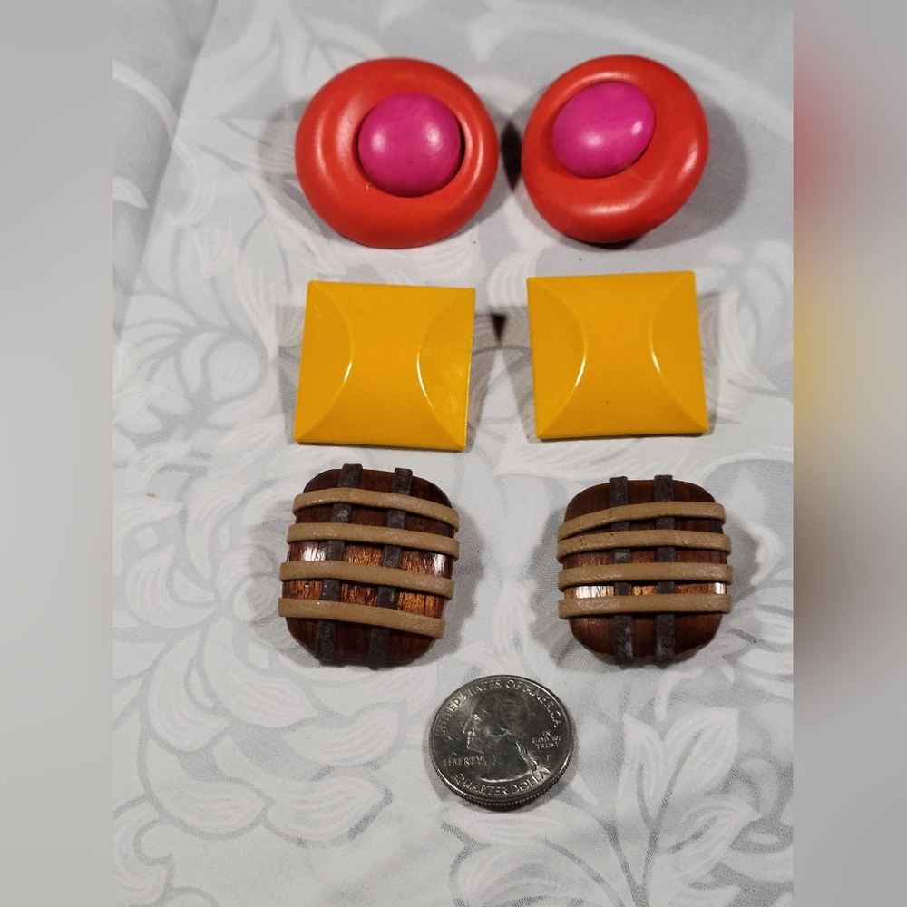 Vintage earrings 80s clip-on